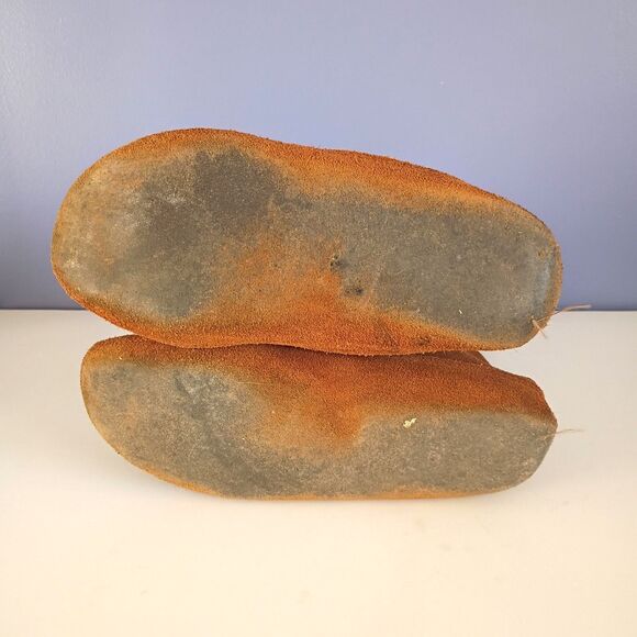 Vintage Minnetonka 1322 Knee High Lace Up Leather Sole Moccasin Boots 7 Boho - Picture 7 of 9